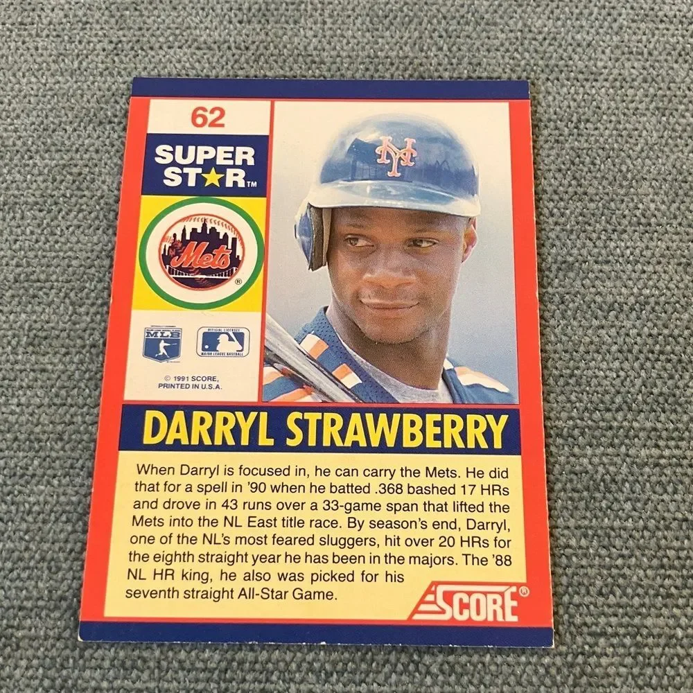 1991 Score New York Mets Baseball Card Trading Card